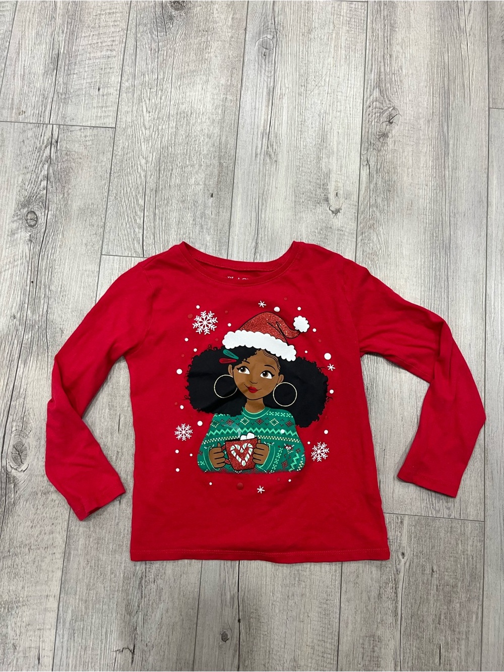 5 for $10 CHILDREN’S PLACE Girls Long Sleeve Holiday Tee Size Small
